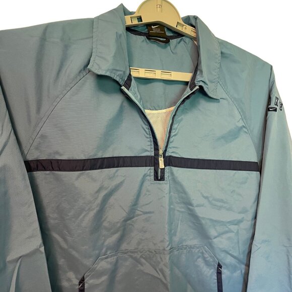 Retro Y2K Nike Blue Half-Zip Windbreaker Pullover Jacket Size Women's M - Picture 2 of 7